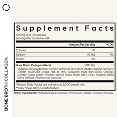 Codeage grass-fed beef bone broth capsules highlight premium collagen source.