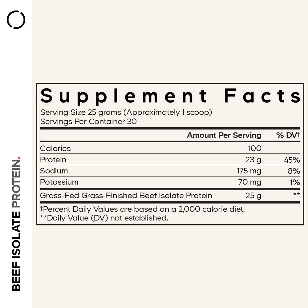 Codeage Grass-Fed Beef Isolate scoop for precise protein measurement and quick mixes.