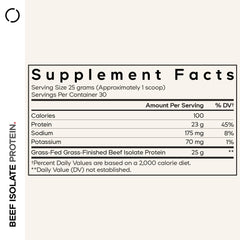 Codeage Grass-Fed Beef Isolate scoop for precise protein measurement and quick mixes.
