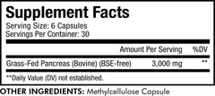 Codeage Grass-Fed Beef Pancreas capsules image showing freeze-dried desiccated formula.