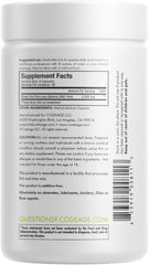 Codeage Grass-Fed Beef Pancreas label detail showing nutrient profile.