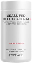 Codeage grass-fed beef placenta bottle with capsules for easy daily intake