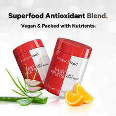 Codeage Instantfood Fast Fruits real fruit powders image showcases polyphenols and flavonoids.