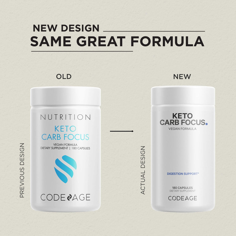 Codeage Keto Carb Focus capsule closeup highlights white kidney bean and plant-based components