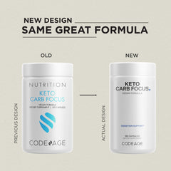 Codeage Keto Carb Focus capsule closeup highlights white kidney bean and plant-based components