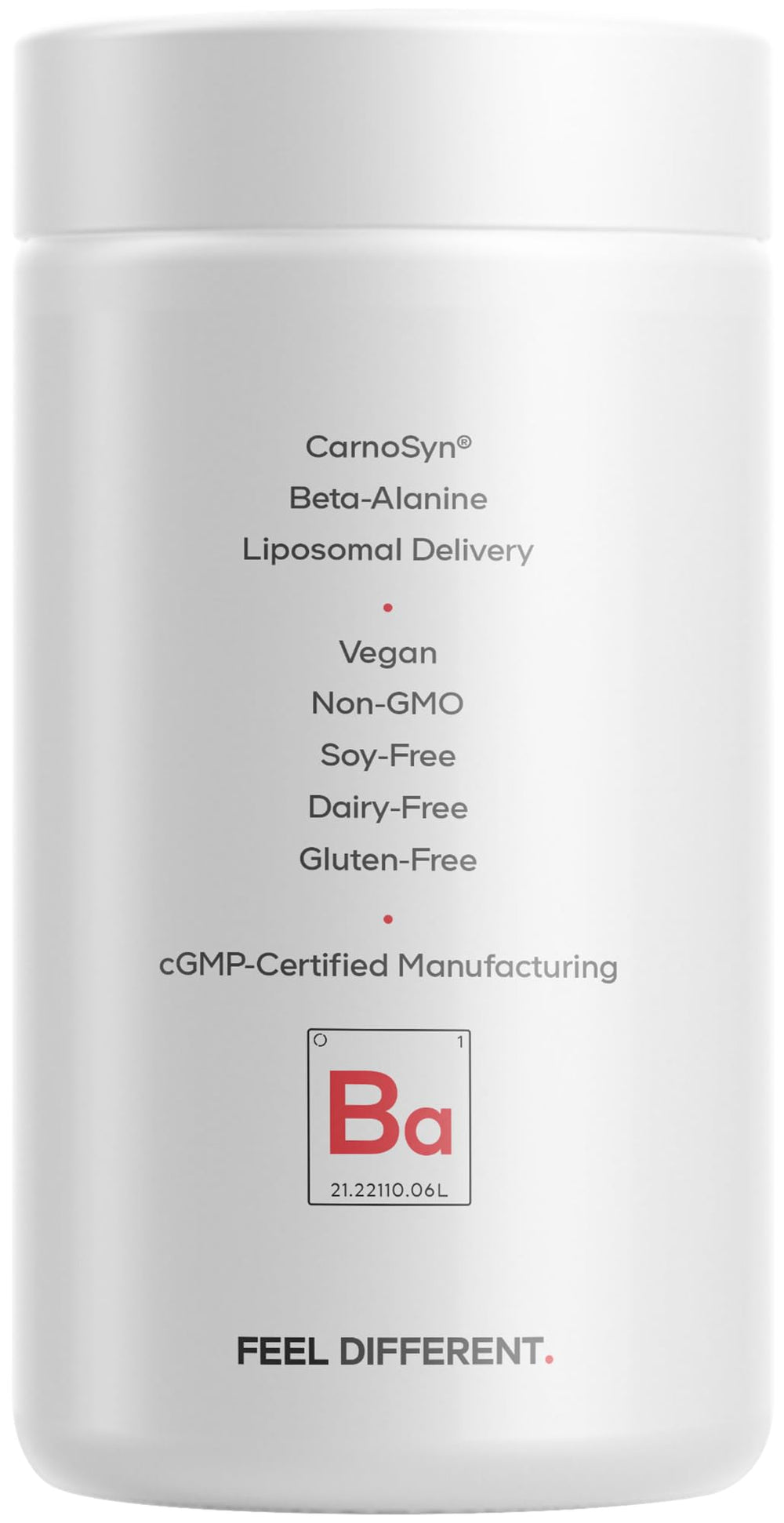Codeage Liposomal Beta-Alanine with athletic gear close-up signals daily training support.