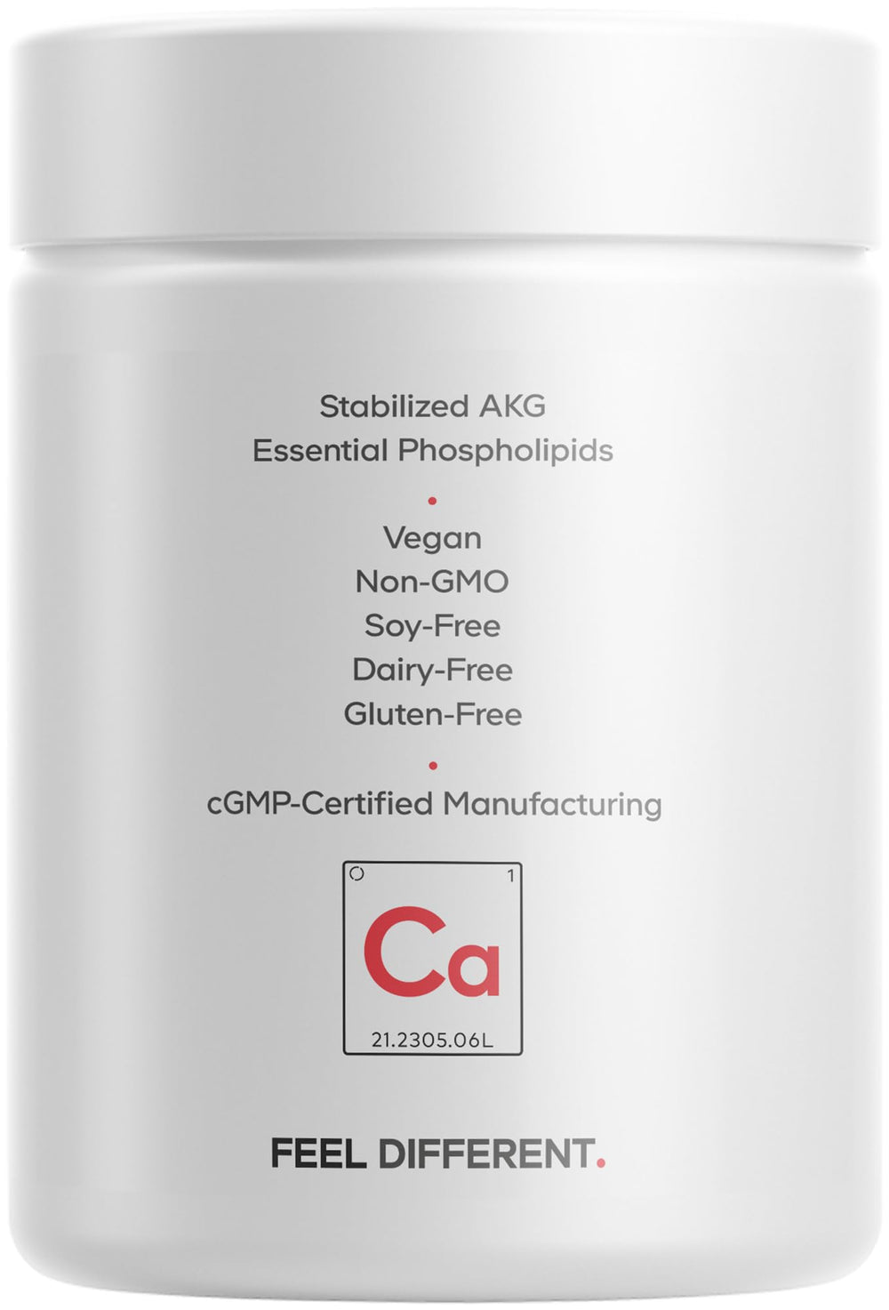 Codeage Liposomal Calcium AKG phospholipid complex image; purity via non-GMO sunflower oil.