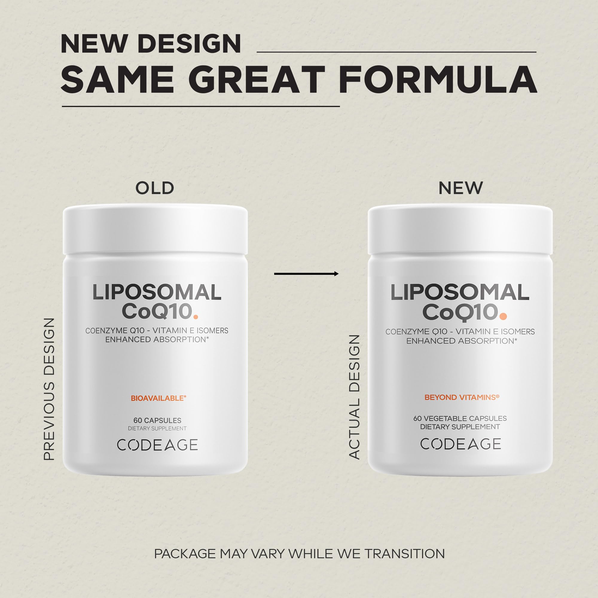 Codeage Liposomal CoQ10 delivery technology highlights absorption benefits