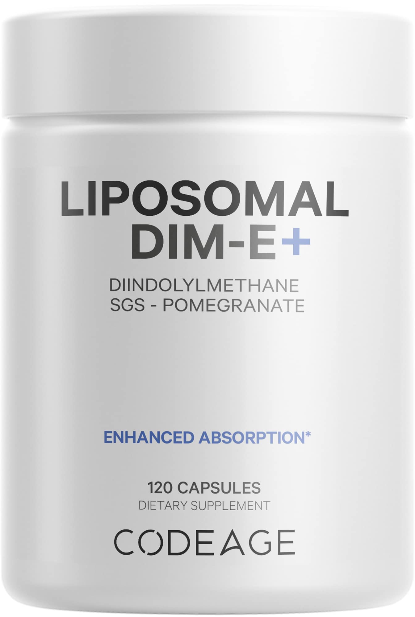 Codeage Liposomal DIM bottle with 120 capsules for daily use