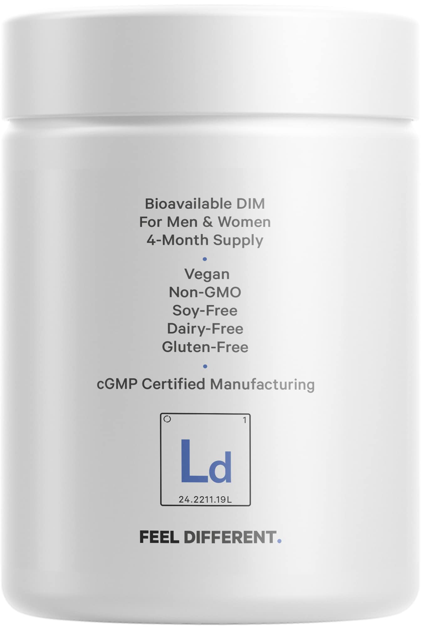 Codeage Liposomal DIM box beside a glass of water for daily routine
