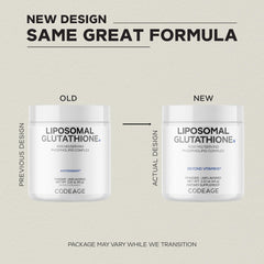 Codeage Liposomal Glutathione with phospholipid blend ingredients highlight.