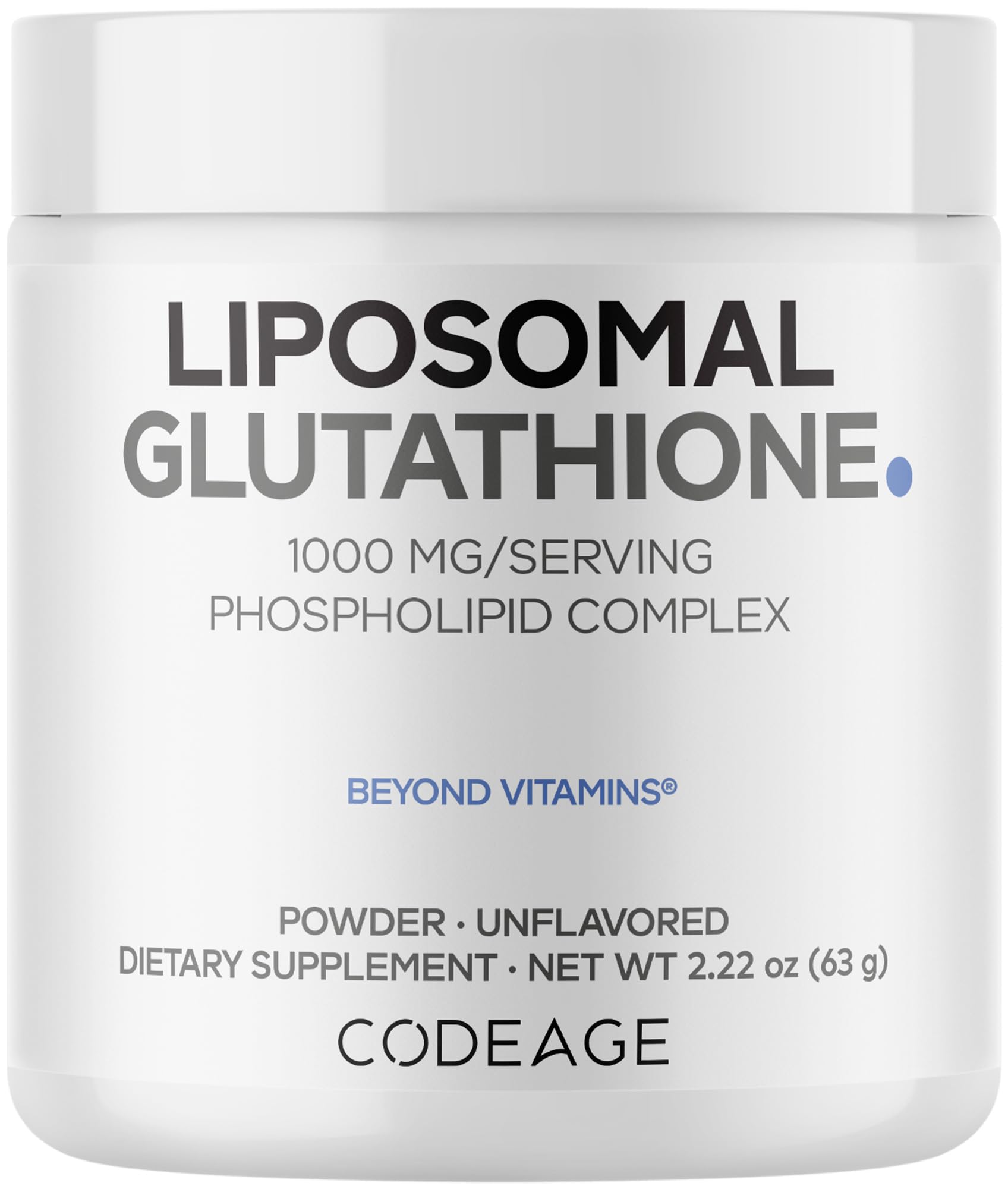 Codeage Liposomal Glutathione bottle for easy daily wellness support.