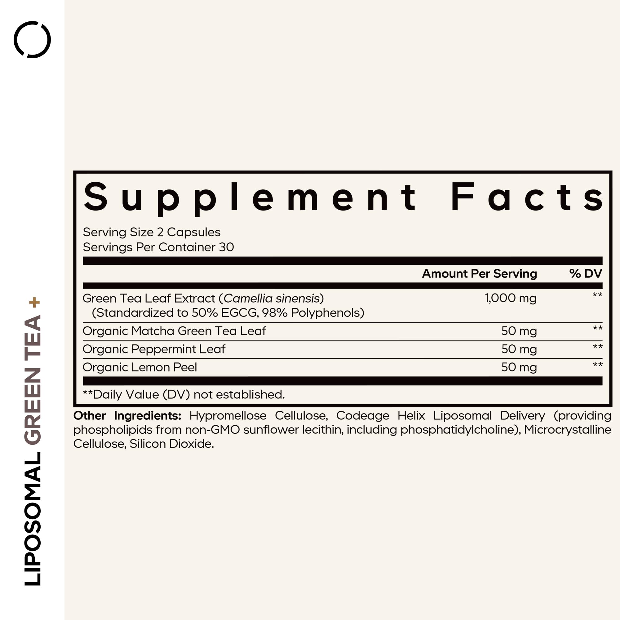 Codeage Liposomal Green Tea+ capsules provide a convenient daily supplement.