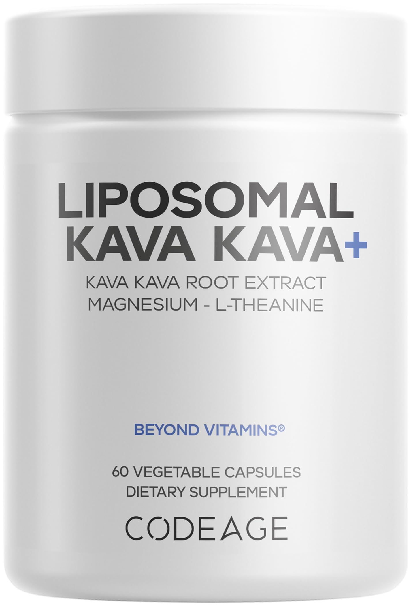 Codeage Liposomal Kava Kava bottle showing a ready to use daily supplement option