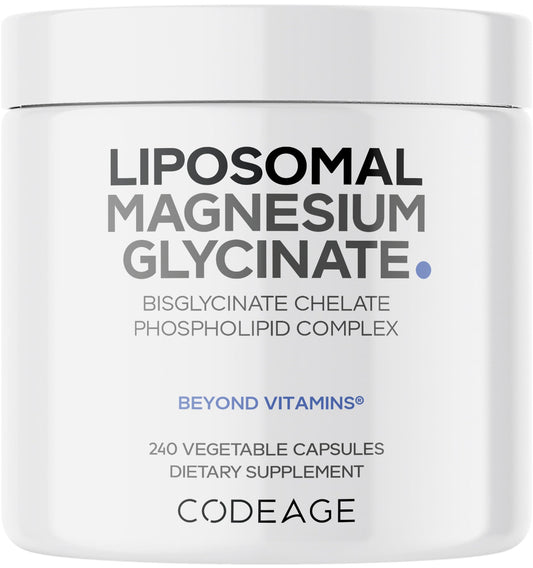 Codeage Liposomal Magnesium Glycinate bottle with capsules for daily support