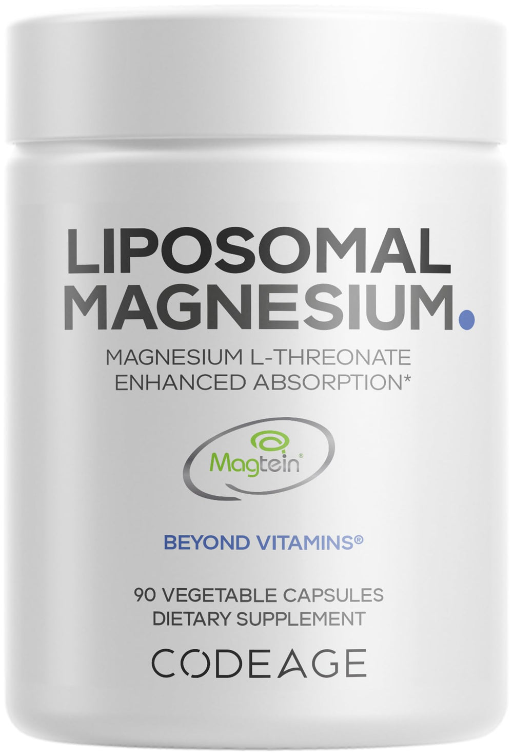 Codeage Liposomal Magnesium L-Threonate bottle ready for daily cognitive support.