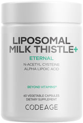 Codeage Liposomal Milk Thistle+ bottle and capsules for daily use