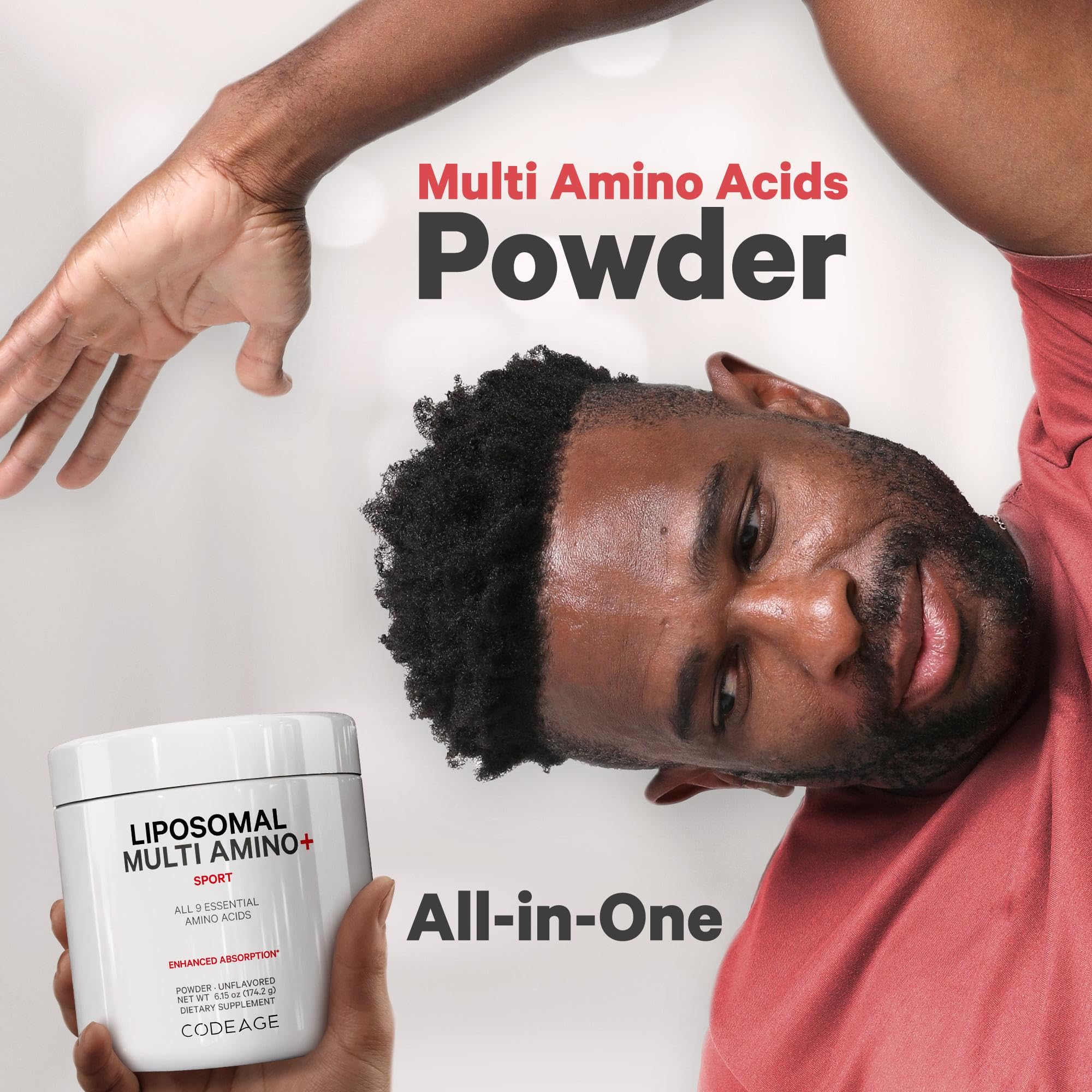 Codeage Liposomal Multi Amino+ serving after workout in a shaker.