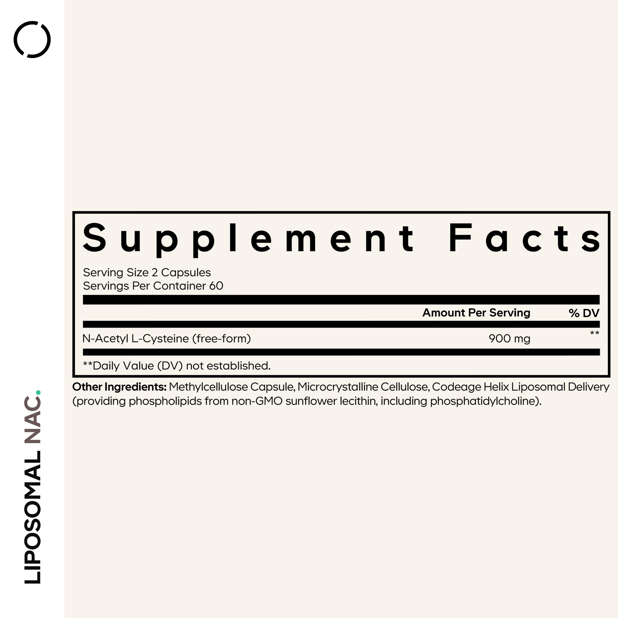 Codeage Liposomal NAC capsules ready for daily dosing.