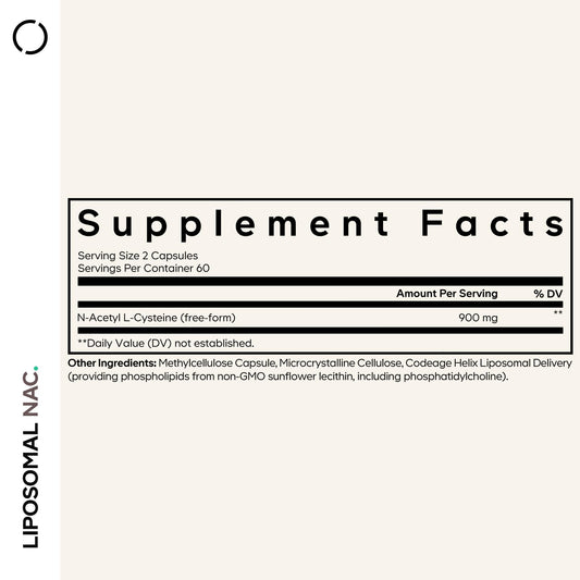 Codeage Liposomal NAC capsules ready for daily dosing.