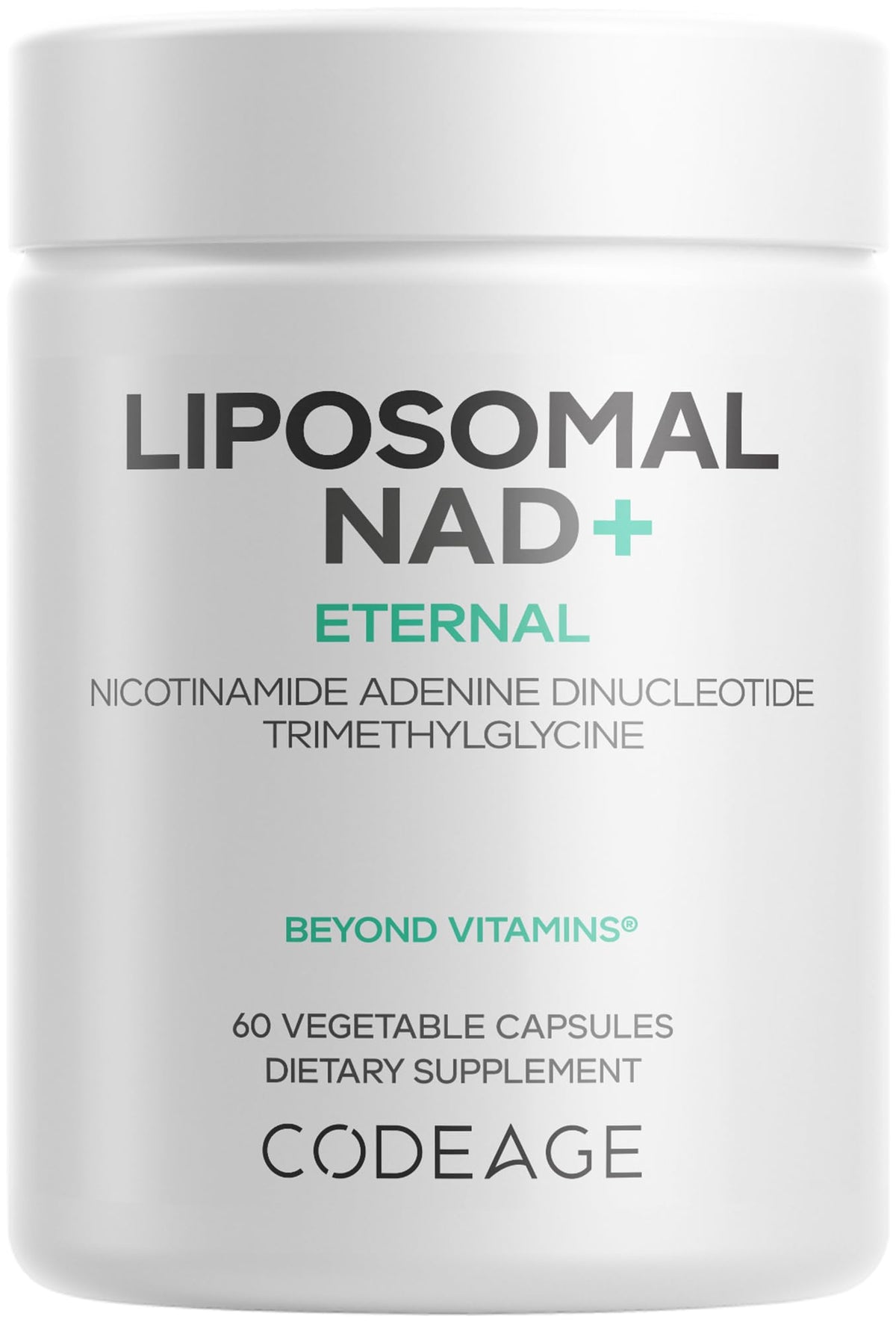 Codeage Liposomal NAD+ bottle ready for daily supplementation
