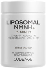 Codeage Liposomal NMNH Platinum bottle showing packaging for NAD+ precursor supplement