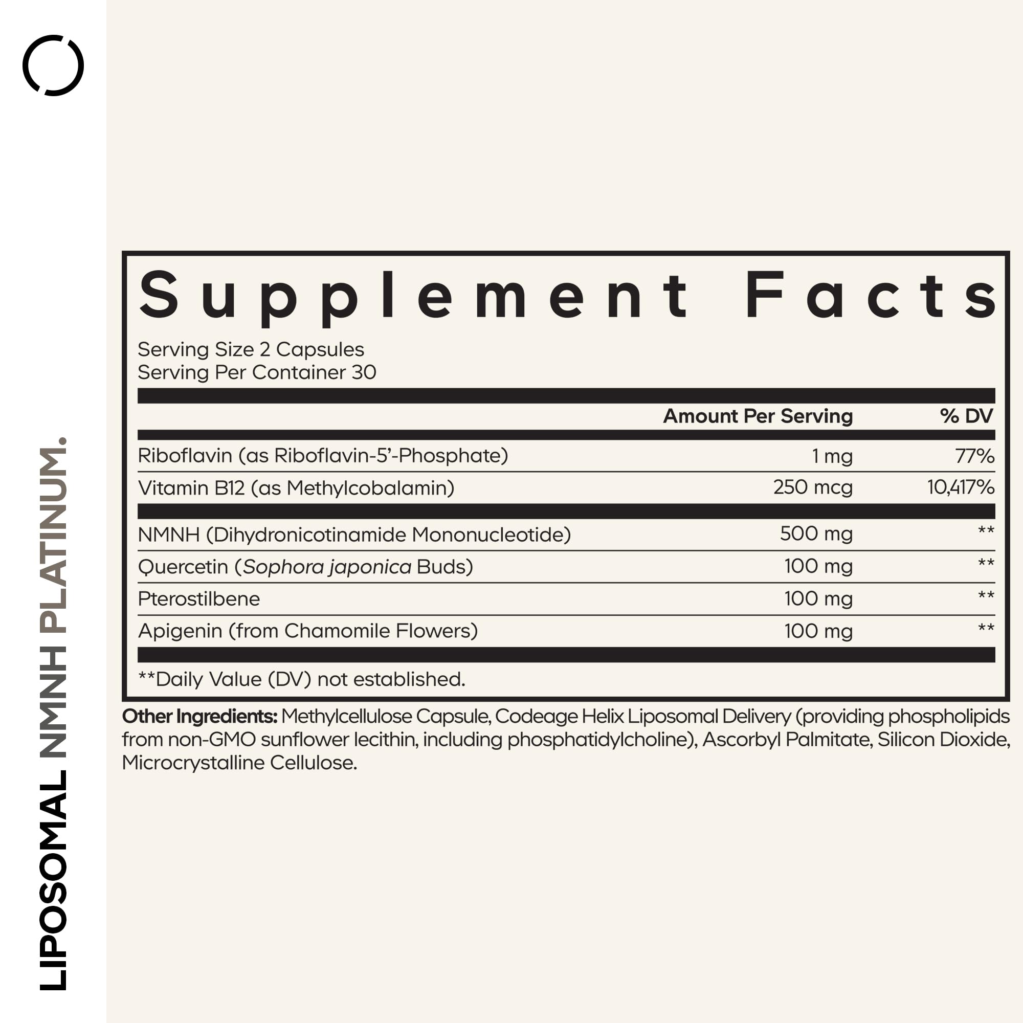 Codeage Liposomal NMNH Platinum capsules close-up for daily wellness