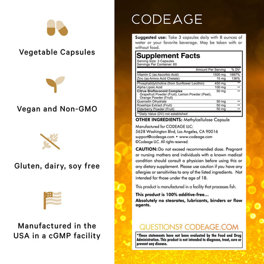 Close-up of bottle label emphasizes high-dose vitamin C for daily resilience.