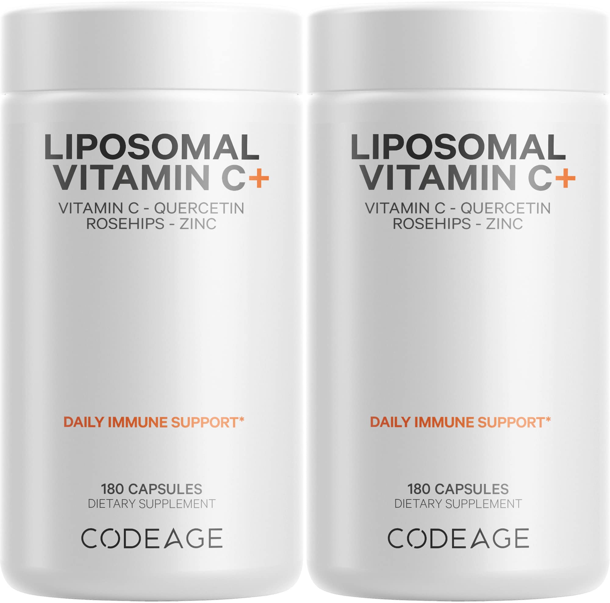 Codeage Liposomal Vitamin C bottle on shelf showcases convenient daily wellness support.