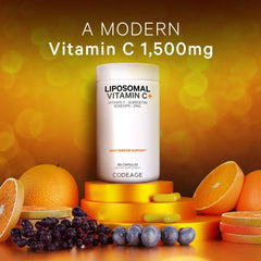 Ingredient panel highlights zinc and liposomal delivery for enhanced absorption potential.