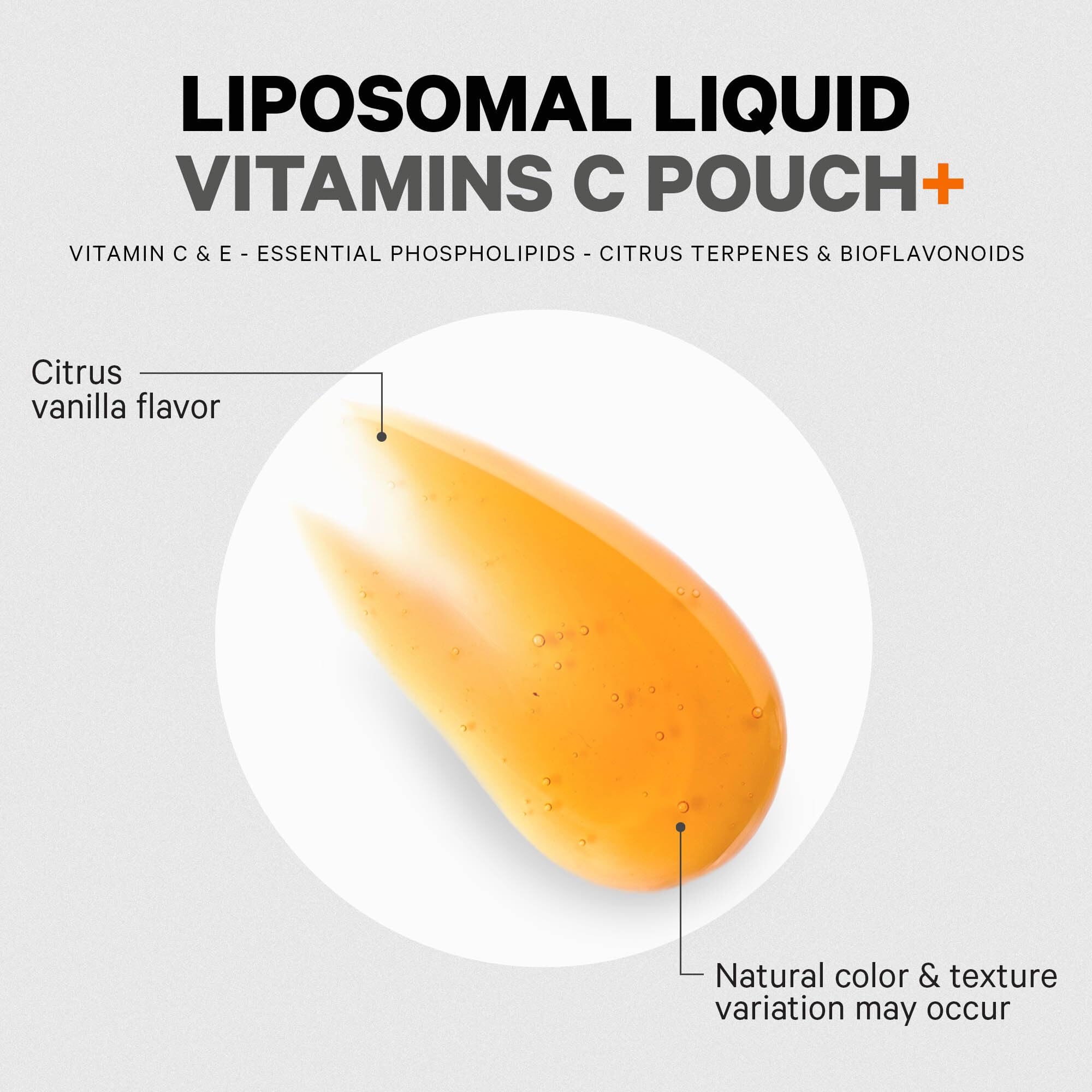 Codeage Liposomal Vitamin C Liquid vegan, non-GMO, gluten-free labeling.