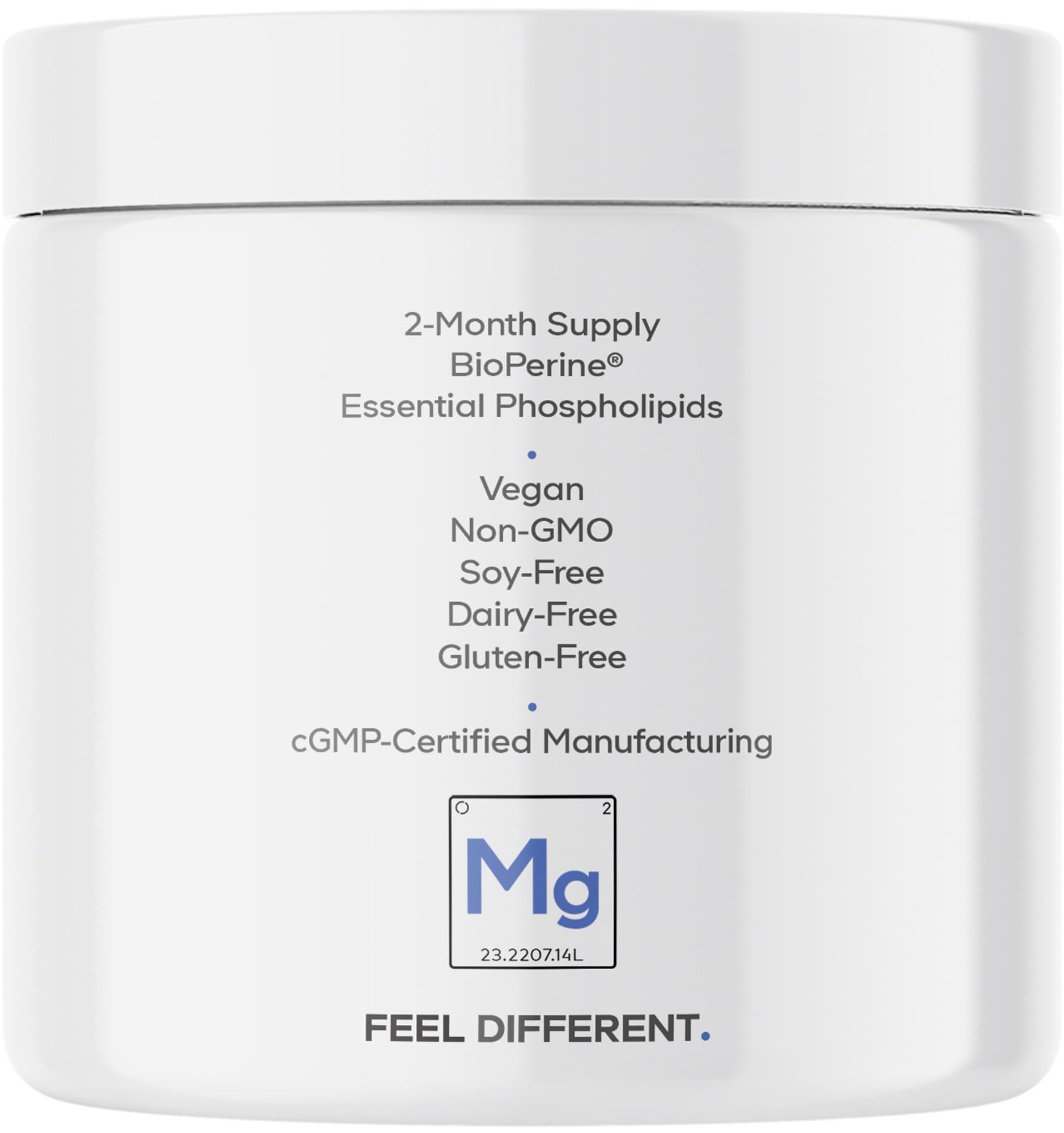 Codeage magnesium glycinate bottle design with clear labeling