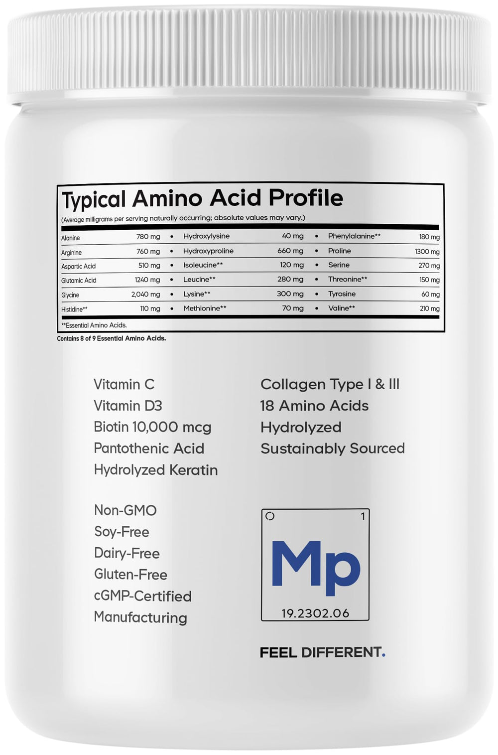 Codeage Marine Collagen Platinum nutrition facts for planning