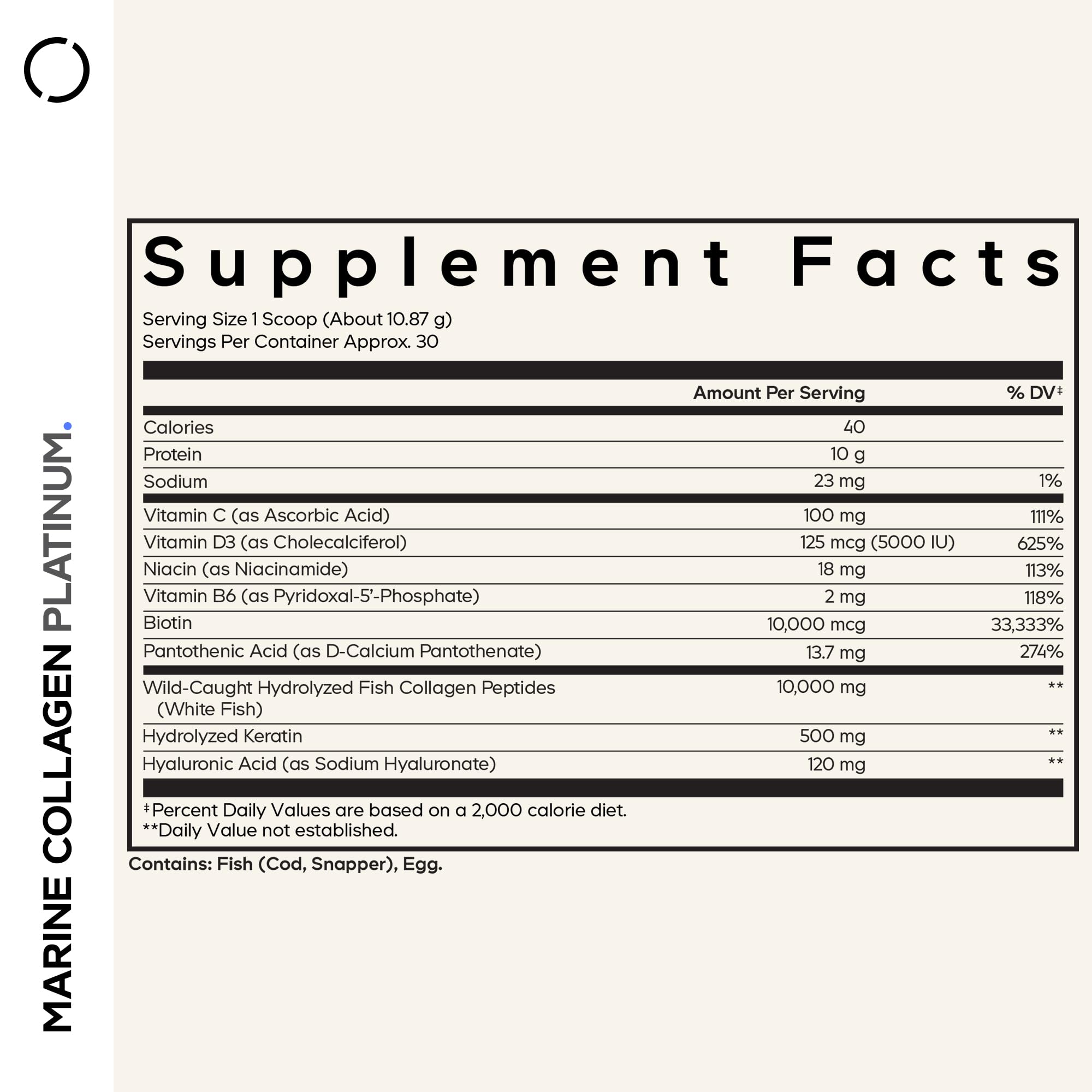 Codeage Marine Collagen Platinum powder scoop ready for beverages