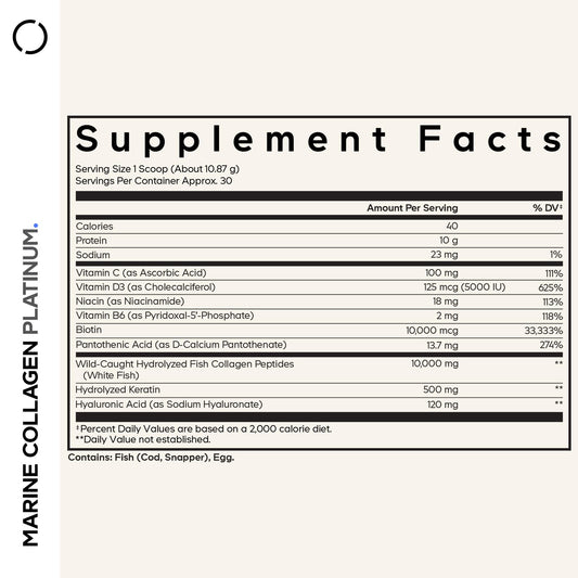 Codeage Marine Collagen Platinum powder scoop ready for beverages