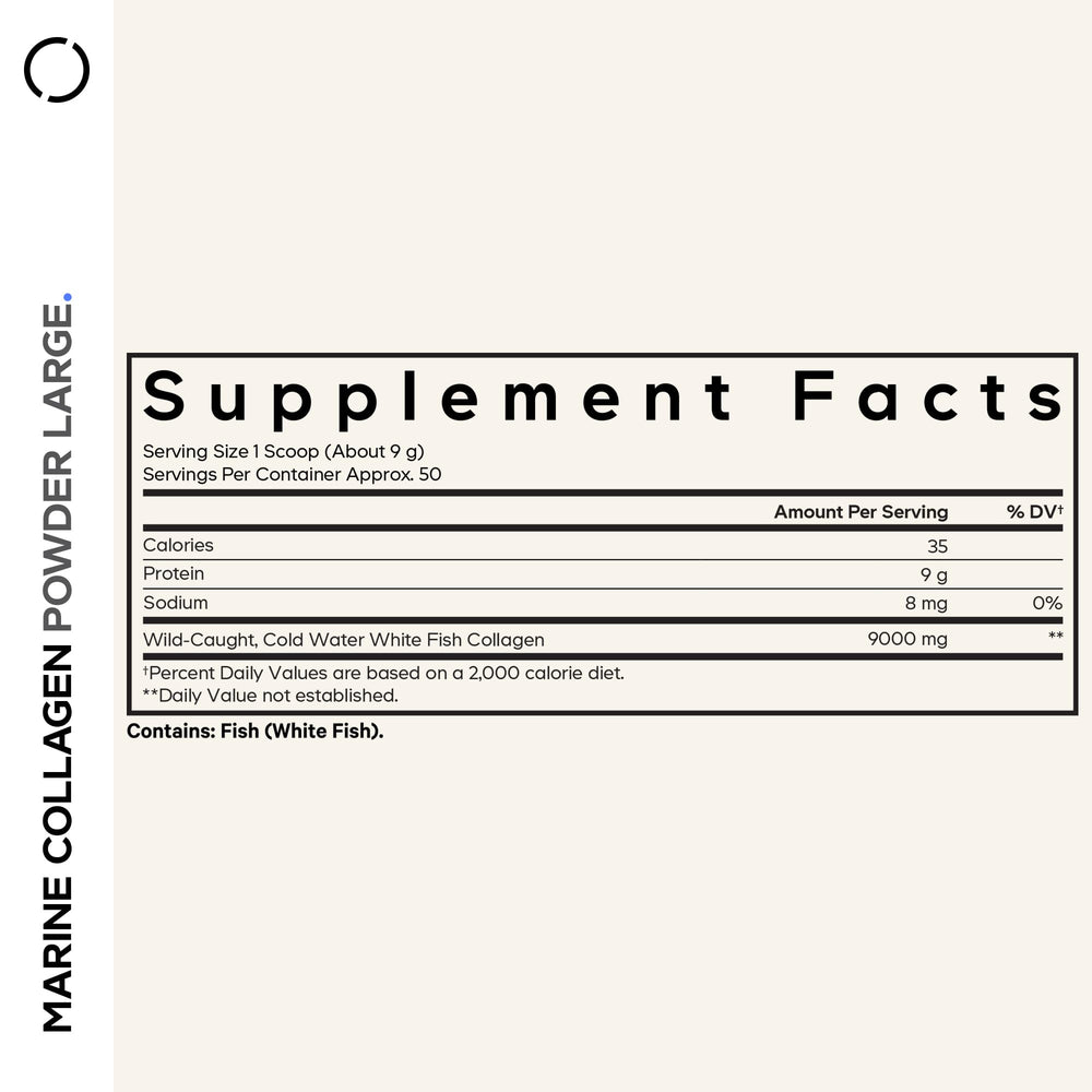 Codeage Marine Collagen Powder scoop measuring serving for easy daily consumption.
