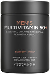 Codeage Men's Multivitamin 50+ bottle showing daily vitality support