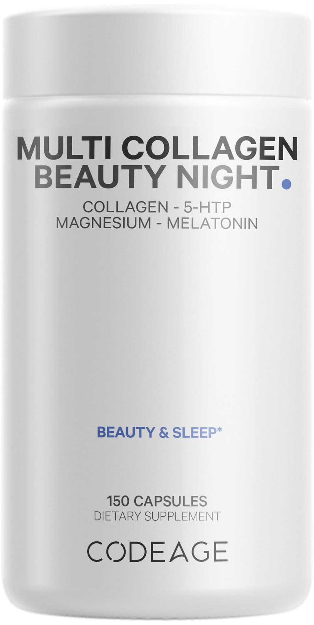 Codeage Beauty Night bottle with capsules for restful evenings