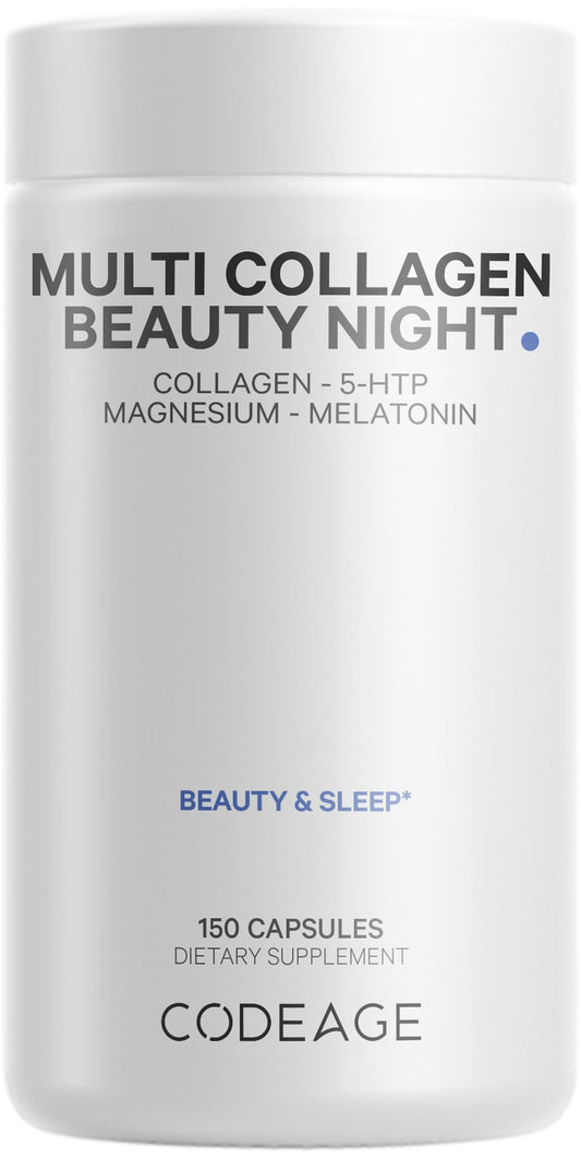 Codeage Beauty Night bottle with capsules for restful evenings