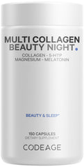 Codeage Beauty Night bottle with capsules for restful evenings