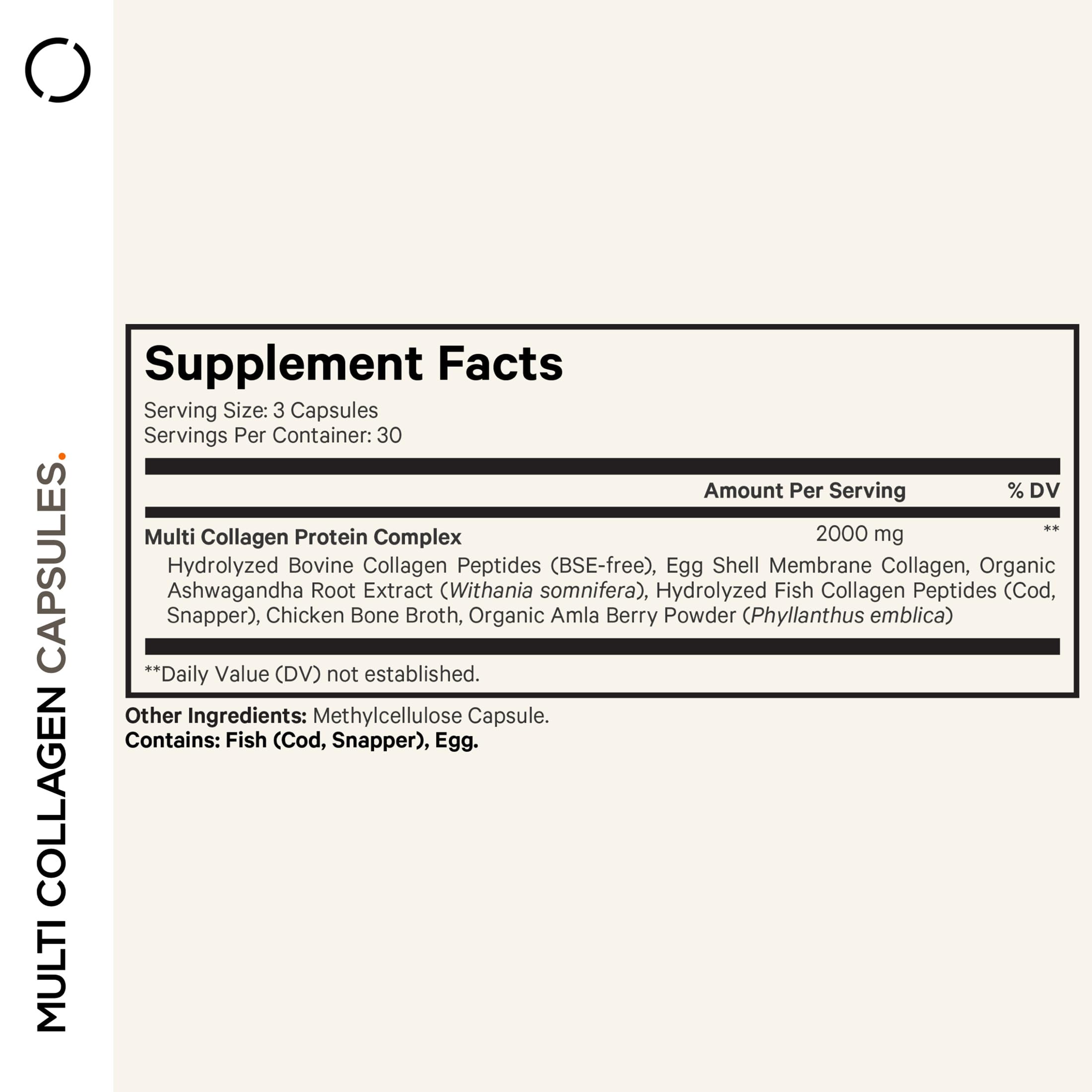 Codeage Multi Collagen bottle packaging shows US-made, non-GMO formula