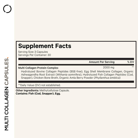 Codeage Multi Collagen bottle packaging shows US-made, non-GMO formula
