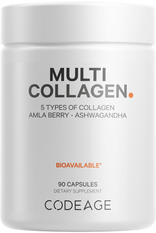 Codeage Multi Collagen capsules close-up for daily wellness support