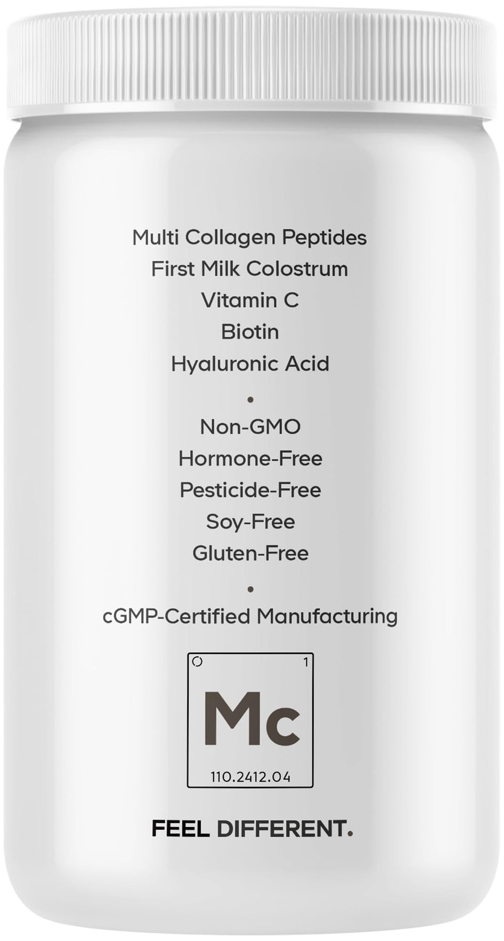 Codeage Multi Collagen Colostrum Platinum daily-use powder beside a glass.
