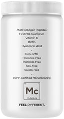 Codeage Multi Collagen Colostrum Platinum daily-use powder beside a glass.
