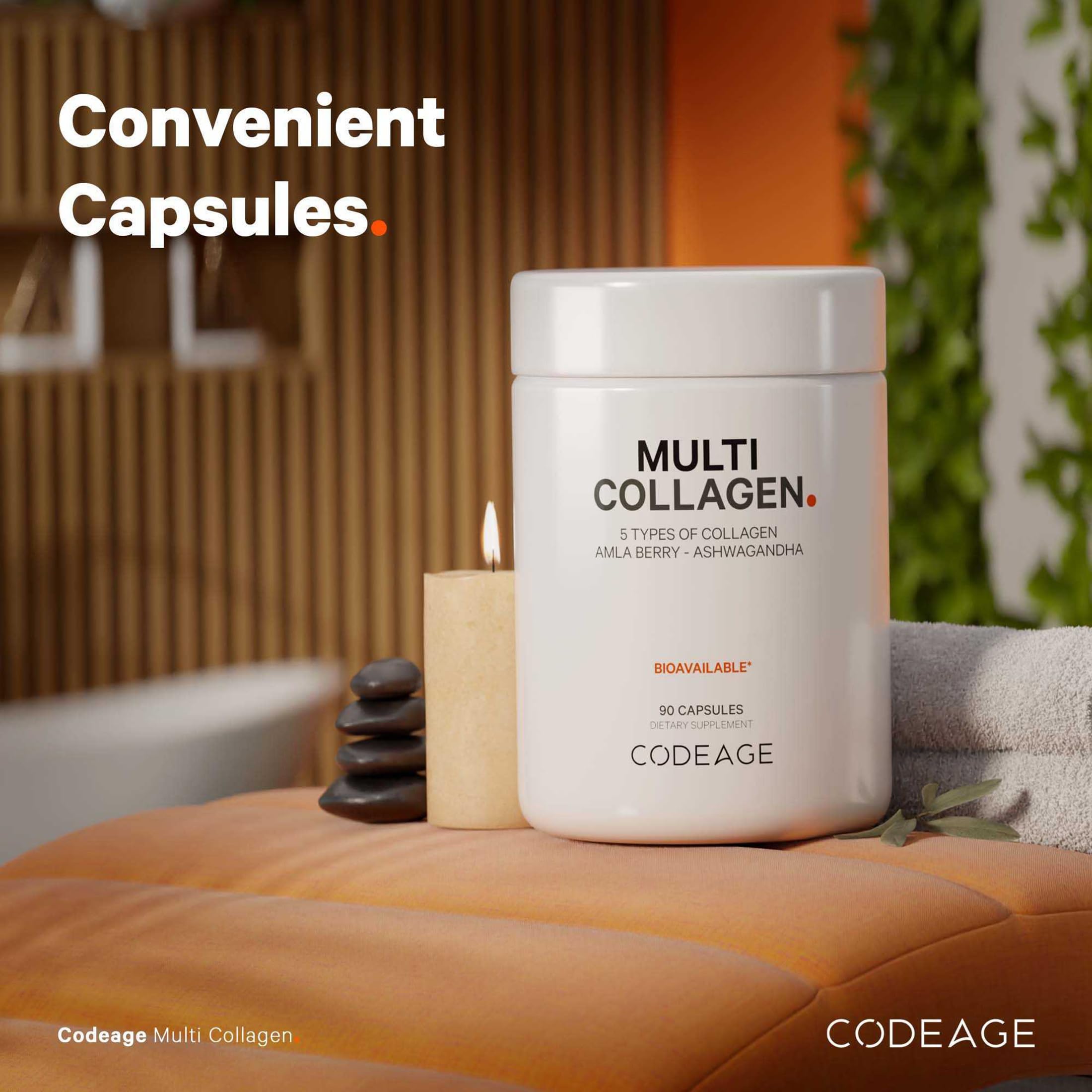Codeage Multi Collagen ingredients snapshot shows hydrolyzed collagen and bone broth blend