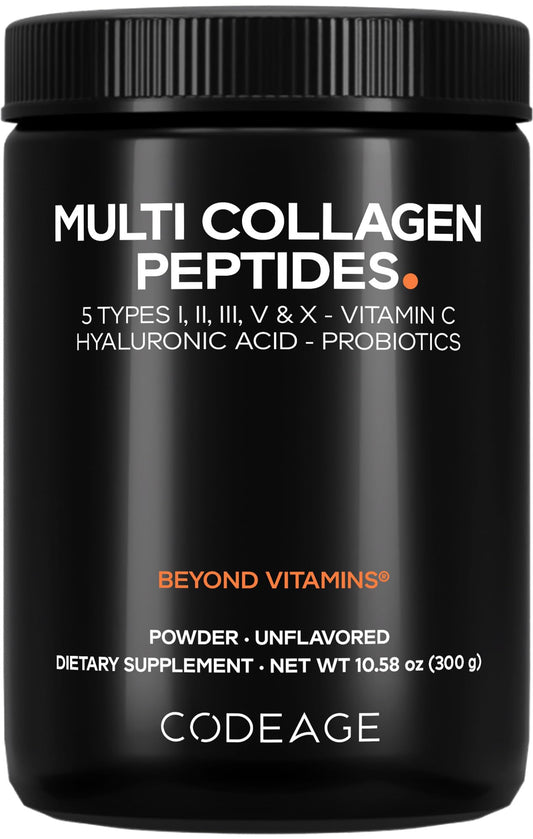 Codeage Multi Collagen Black Edition front label shows premium all-in-one blend
