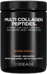 Codeage Multi Collagen Black Edition front label shows premium all-in-one blend
