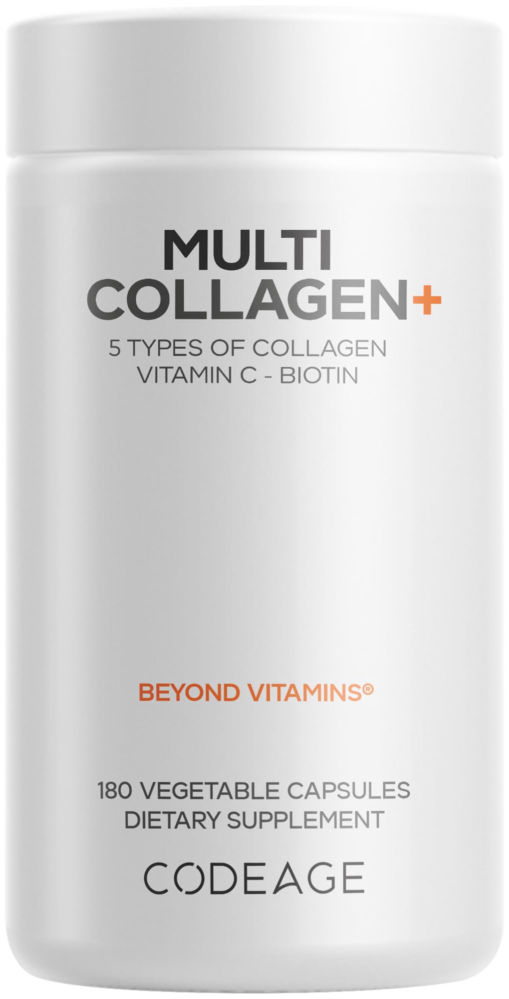 Codeage Multi Collagen+ bottle closeup for daily wellness routine