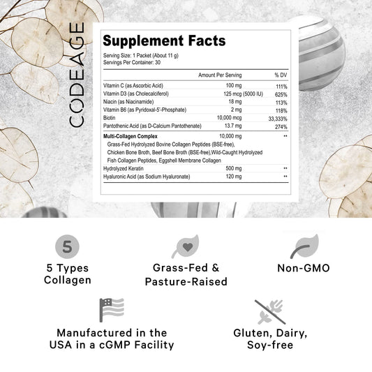 Codeage Multi Collagen stick, individual sachet for on-the-go use